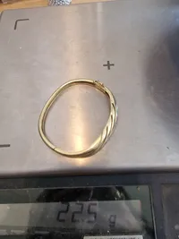 Originalt 14 karat armbånd med brillanter, vægt 22.5 gram