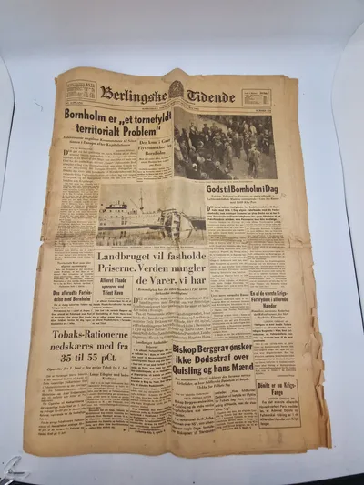 Original avis fra maj dagene 1945
