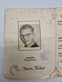 Originalt id kort udstedt til tysker i den russiske zone, lige efter ww2