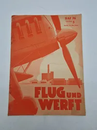 Originalt tysk ww2 blad “Flug Und Werft”