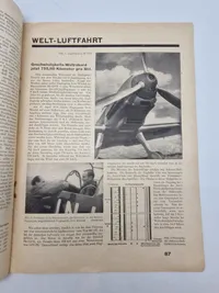 Originalt tysk ww2 blad “Flug Und Werft”