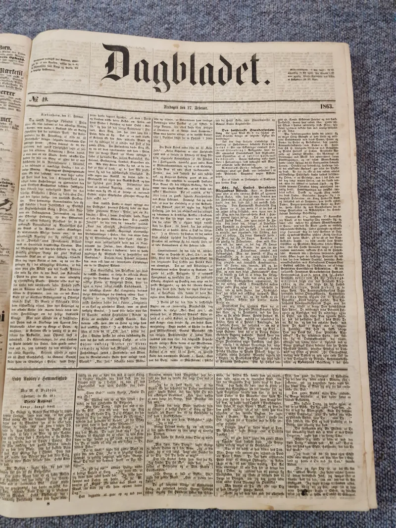 Indbunden samling “Dagbladet” 1860’erne