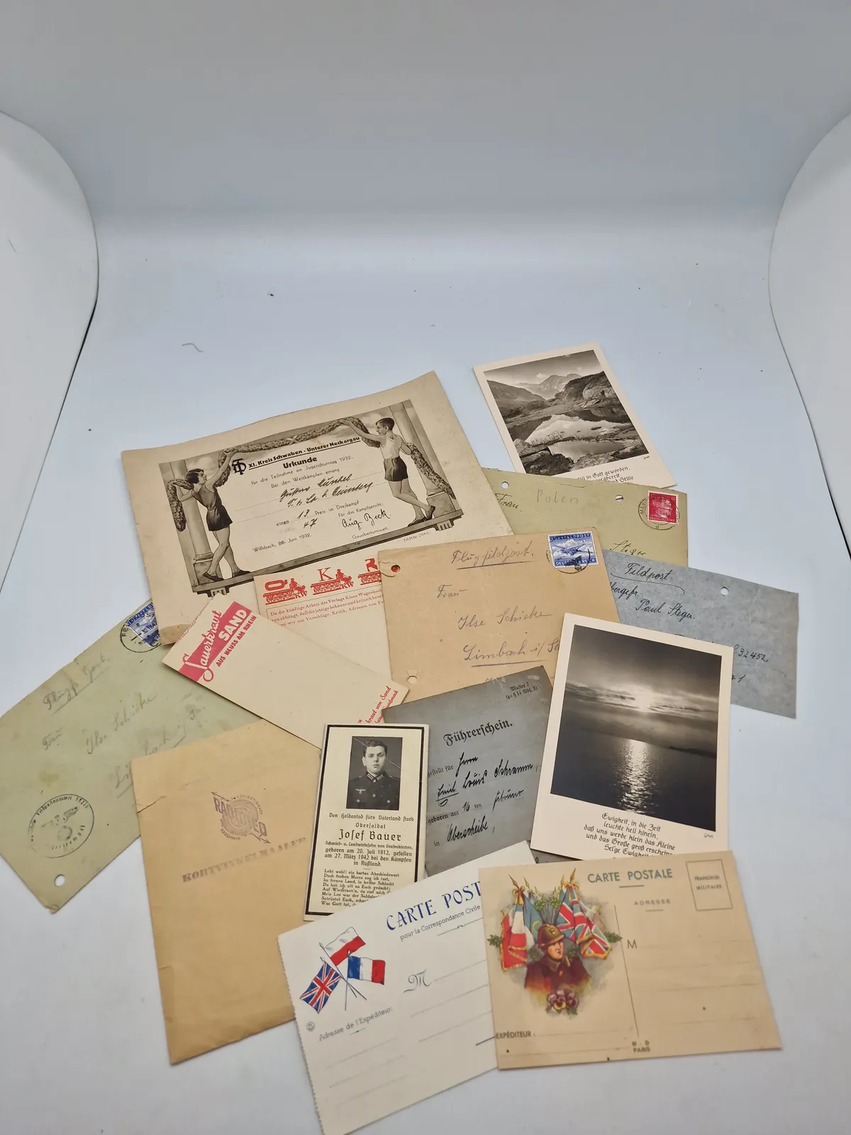 Samling originale tyske ww2 effekter