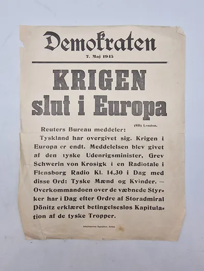 Original dansk spiseseddel