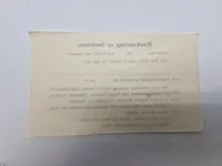 Original evakueringsseddel fra ww2 (Ubrugt)