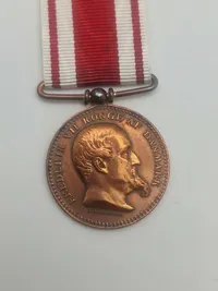 Original dansk krigsdeltager medalje, 1848-50