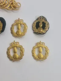 Samling regimentsmærker & et Regina