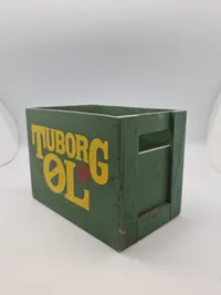 Original Tuborg øl reklame kasse med plads til 6 flaskeøl