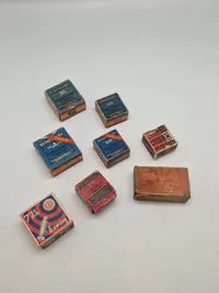 Samling originale patronæsker fra 1930’erne og ww2