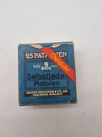 Samling originale patronæsker fra 1930’erne og ww2