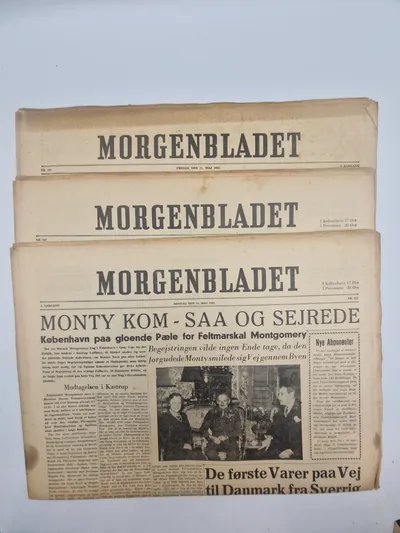 Samling originale befrielsesaviser