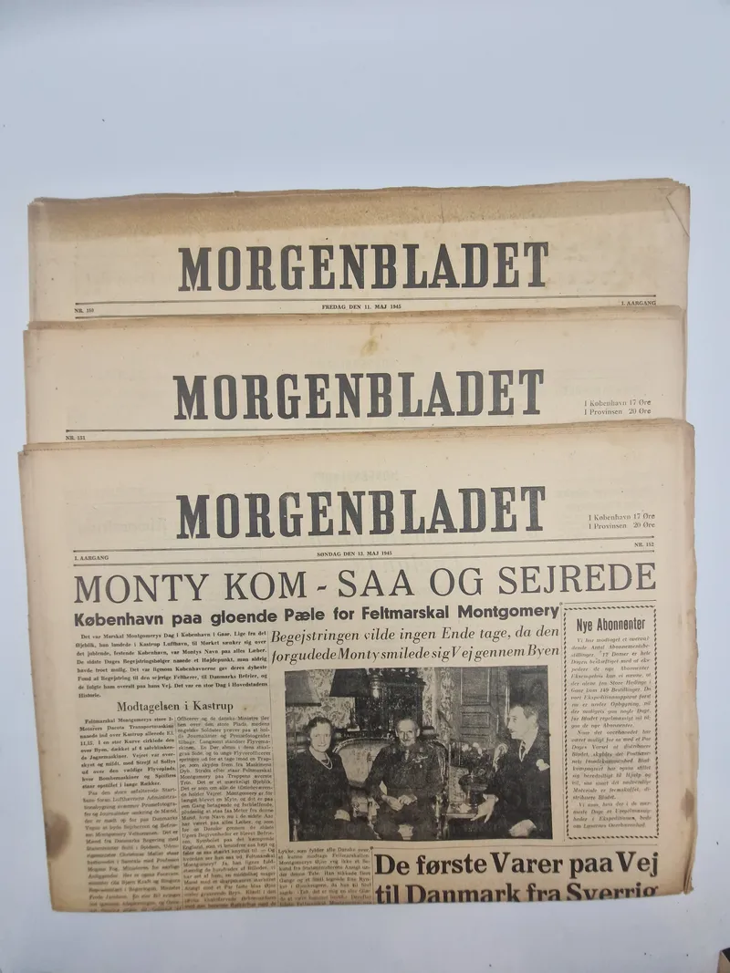Samling originale befrielsesaviser