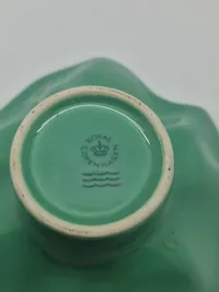 Royal Copenhagen, Natura Grøn fyrfadstage, 12cm i diameter, 5cm høj, Design Ole Kortza