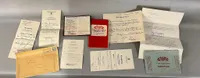 Originalt Lot fra samme mand , soldaterbog, ID disk mm. 1942 Læge