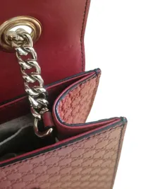Original Gucci Rød Microguccissima Læder Medium Emily Chain Skuldertaske