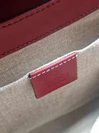 Original Gucci Rød Microguccissima Læder Medium Emily Chain Skuldertaske