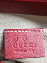 Original Gucci Rød Microguccissima Læder Medium Emily Chain Skuldertaske