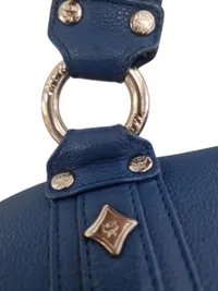 Original MCM Grained Calfskin Studded Heritage Barrel Bag – Blå & MCM Walter Continental Pung i Læder