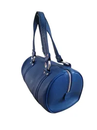 Original MCM Grained Calfskin Studded Heritage Barrel Bag – Blå & MCM Walter Continental Pung i Læder