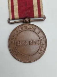 Original krigsdeltager medalje for deltagelse i 1 slesvigske krig (1848-50)
