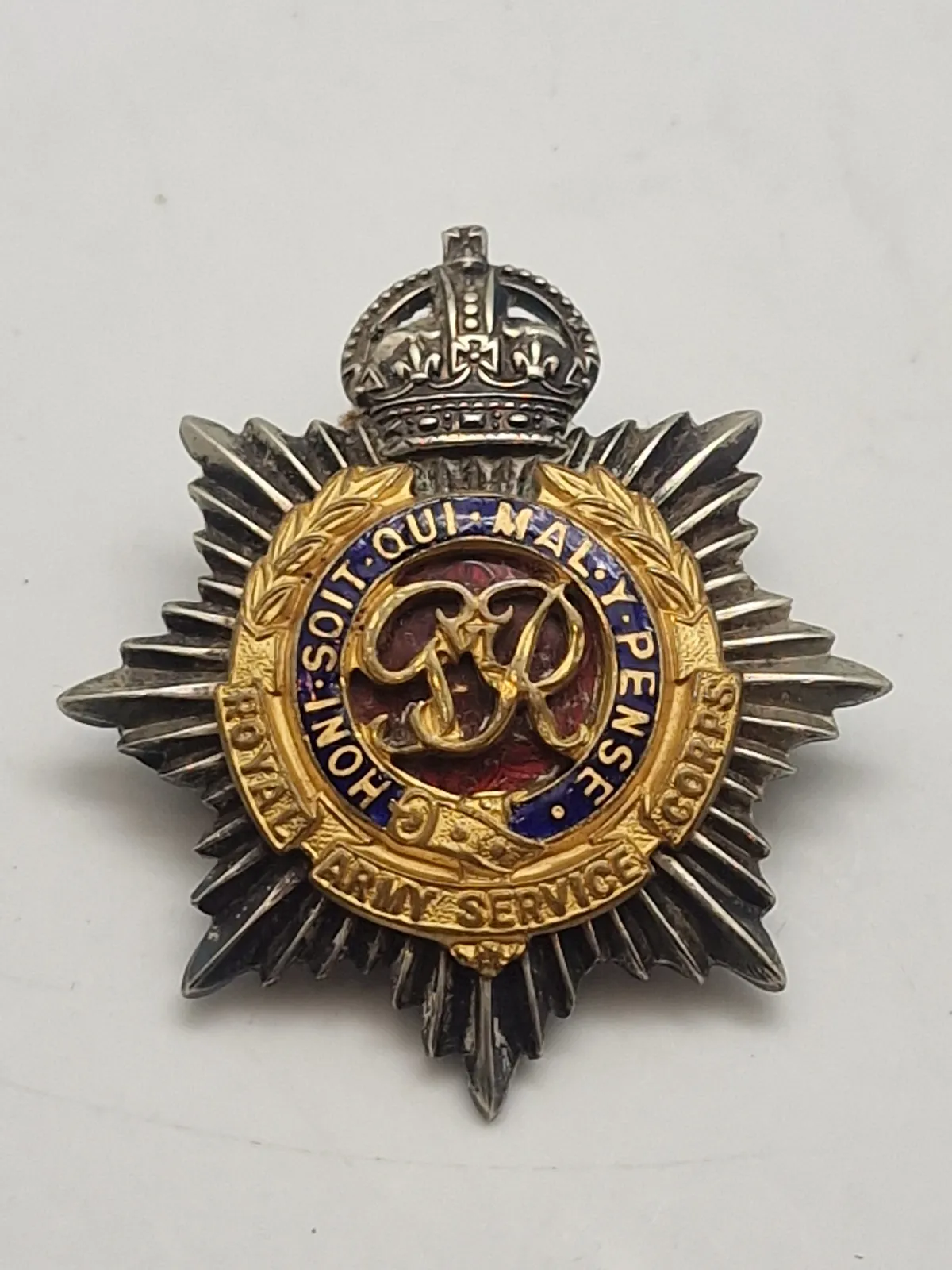 Originalt WW2 Royal Army Service Corps sweetheart broche