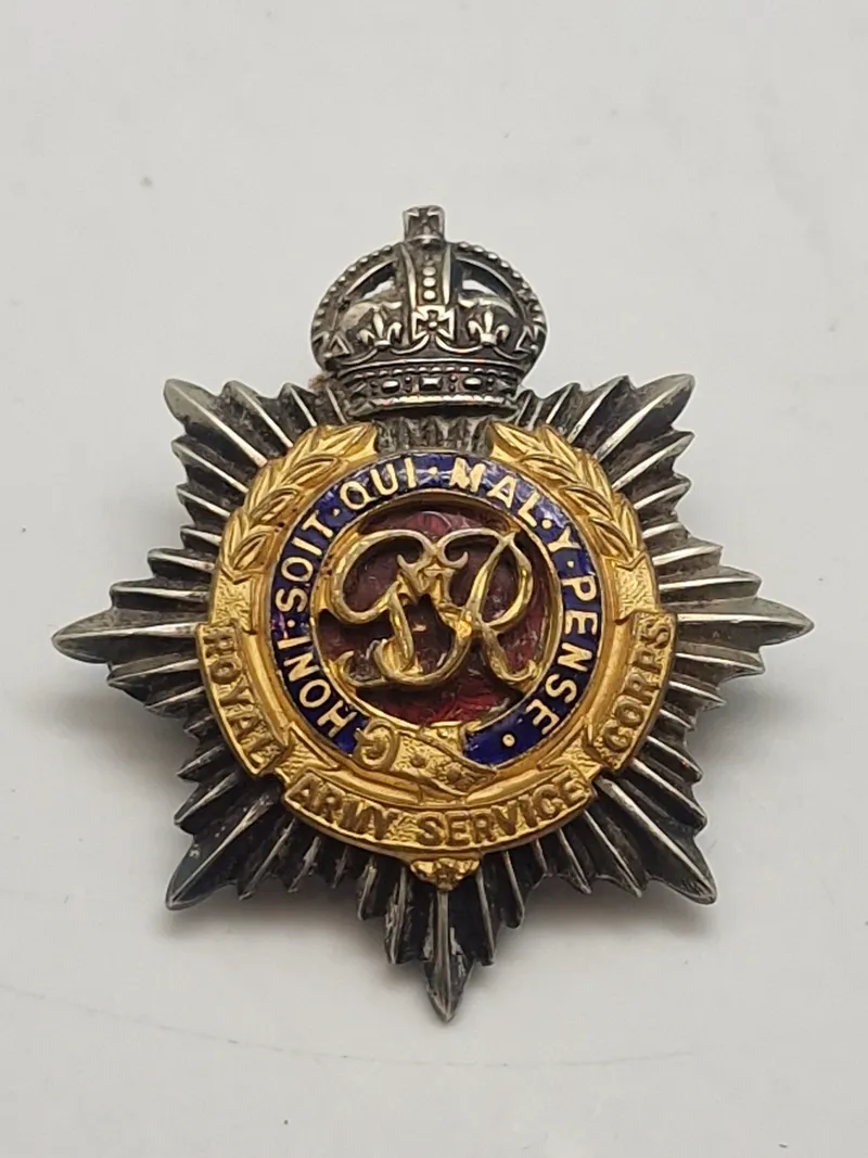Originalt WW2 Royal Army Service Corps sweetheart broche
