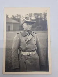 Originalt foto & dødsannonce for Paul von Lettow-Vorbeck, som døde kort før sin 94-års fødselsdag