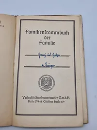 Original DEUTSCHES EINGEITS FAMILIEN STAMMBUCK - ww2