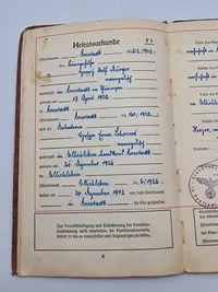 Original DEUTSCHES EINGEITS FAMILIEN STAMMBUCK - ww2