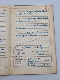 Original DEUTSCHES EINGEITS FAMILIEN STAMMBUCK - ww2
