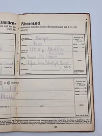 Original DEUTSCHES EINGEITS FAMILIEN STAMMBUCK - ww2