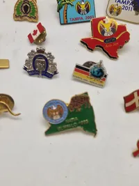 Samling diverse pins