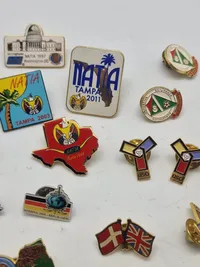 Samling diverse pins