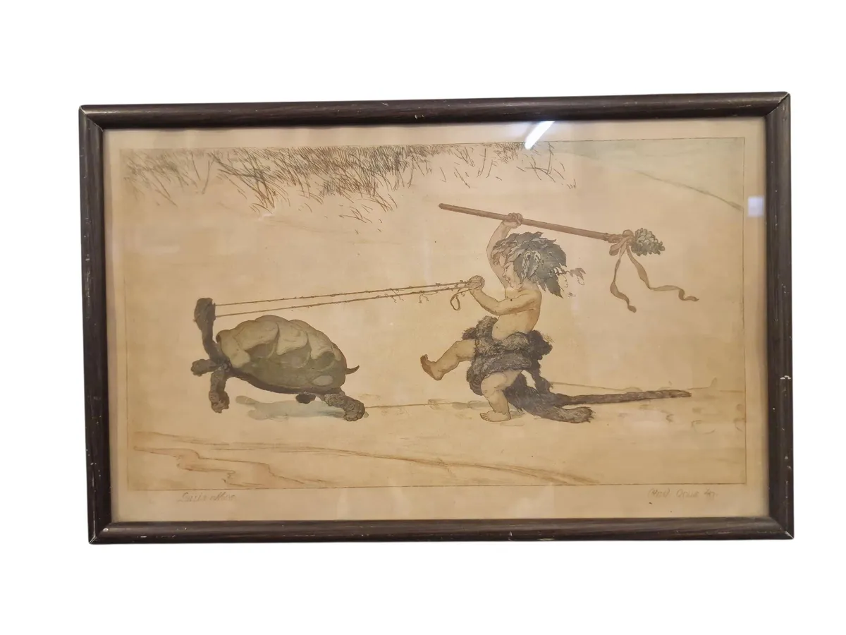 “Bakkusbarnet” af Louis Moe 1909 radering