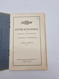 Ældre Chevrolet instruktionsbog 1928