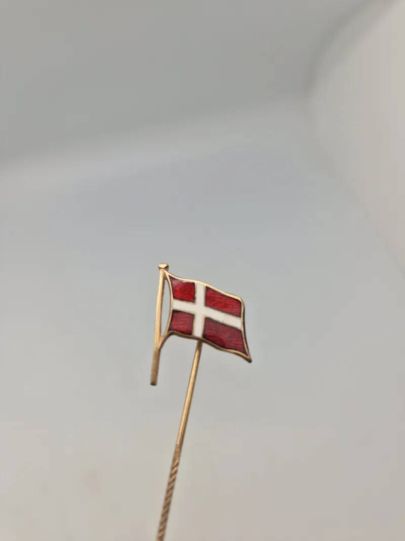 Original dansk national nål fra tiden omkring ww2