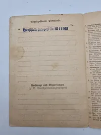 Originalt Soldatenfamilienarztkarte fra Anden Verdenskrig, dateret den 8. januar 1945, samt billede