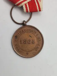 Original miniature krigsdeltager medalje (1864)