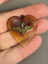 Original US kærestegave med vinge og fly plexiglas WW2