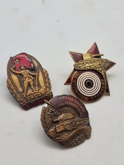 Samling russiske badges