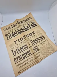Original besættelses avis, og befrielses avis