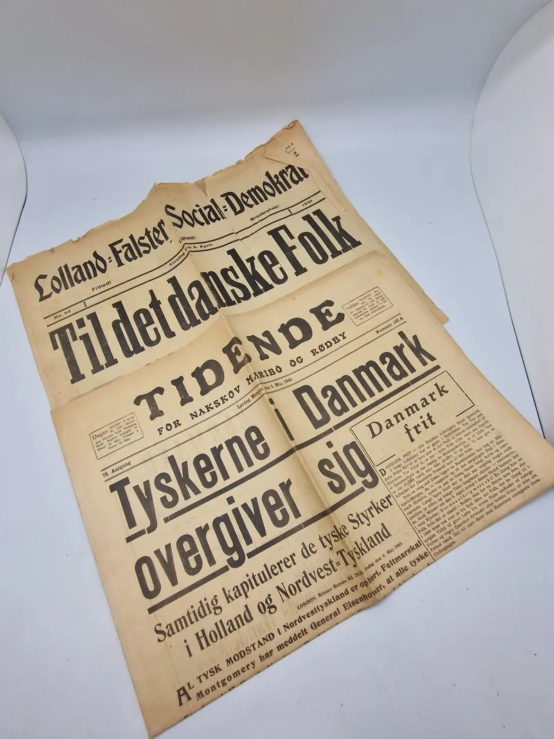 Original besættelses avis, og befrielses avis