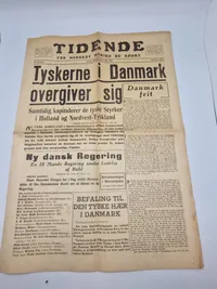 Original besættelses avis, og befrielses avis