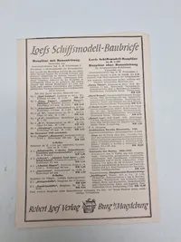 Original Loefs Schiffsmodell- Baubriefe Schwerer Kreuzer “Admiral Hipper”