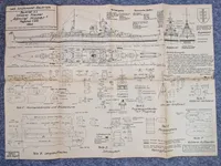 Original Loefs Schiffsmodell- Baubriefe Schwerer Kreuzer “Admiral Hipper”