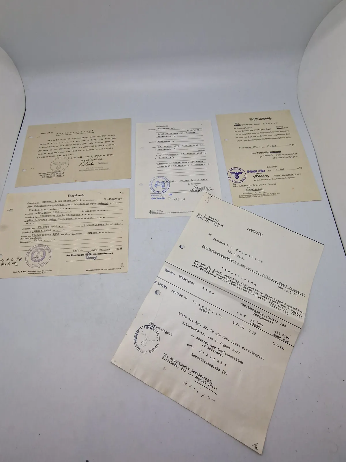 Samling originale tyske ww2 papirer