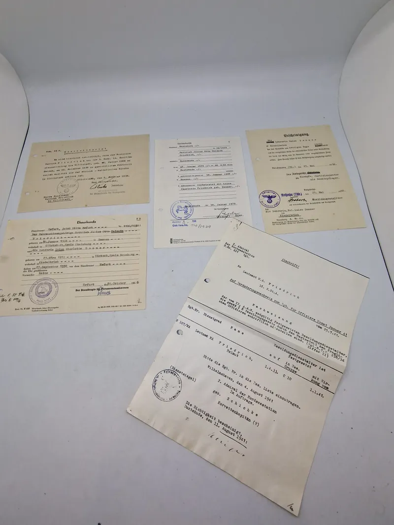Samling originale tyske ww2 papirer