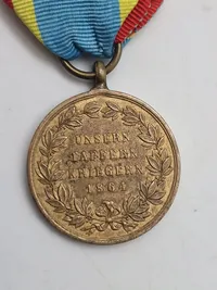 Original Kriegsdenkmünze 1864 Preußen Preussen, Den tapferen Kriegern