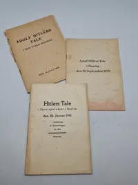 Samling originale tyske ww2 taler på dansk