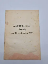 Samling originale tyske ww2 taler på dansk